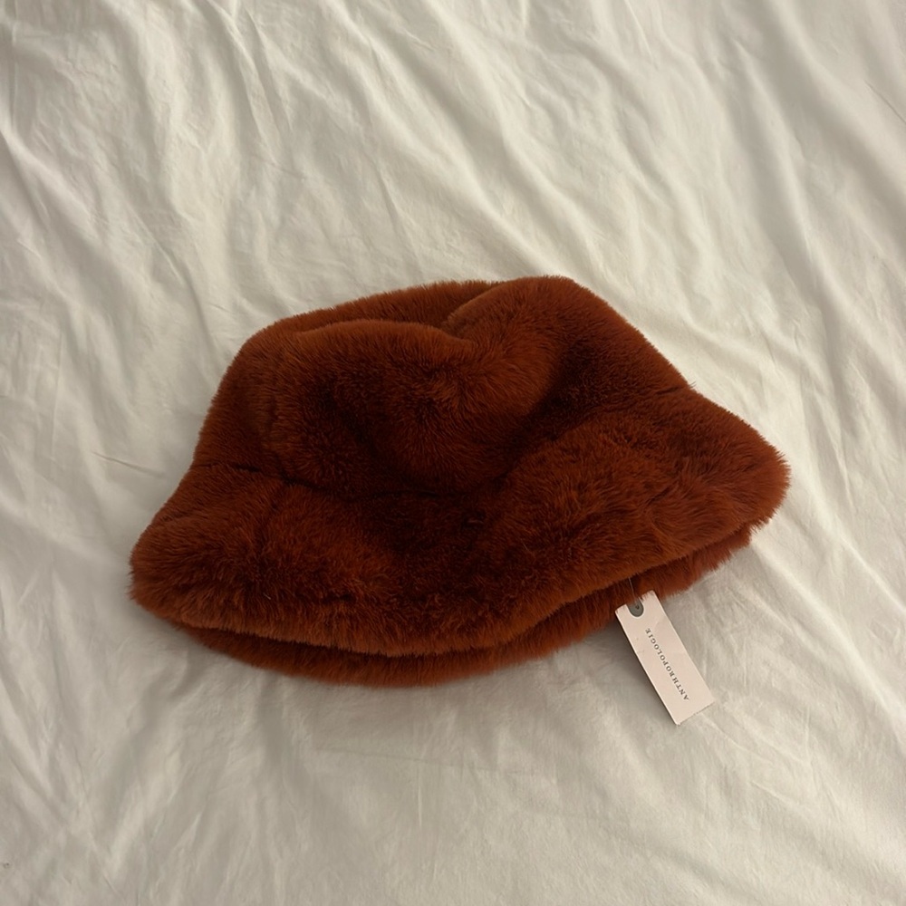 Red/ orange anthropology bucket hat